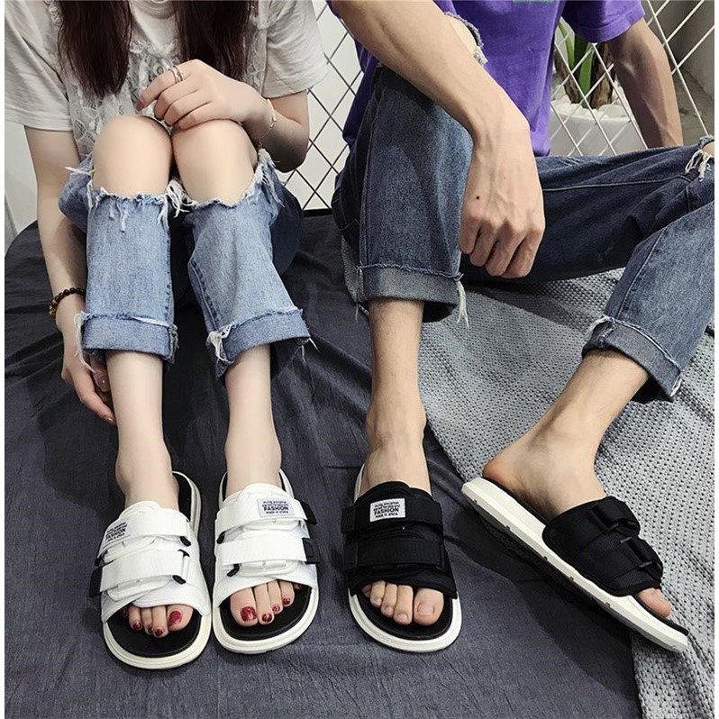 Dép nam. nữ unisex quai ngang Ullzang vải dù êm mềm thời trang Thời Trang PKT DP10