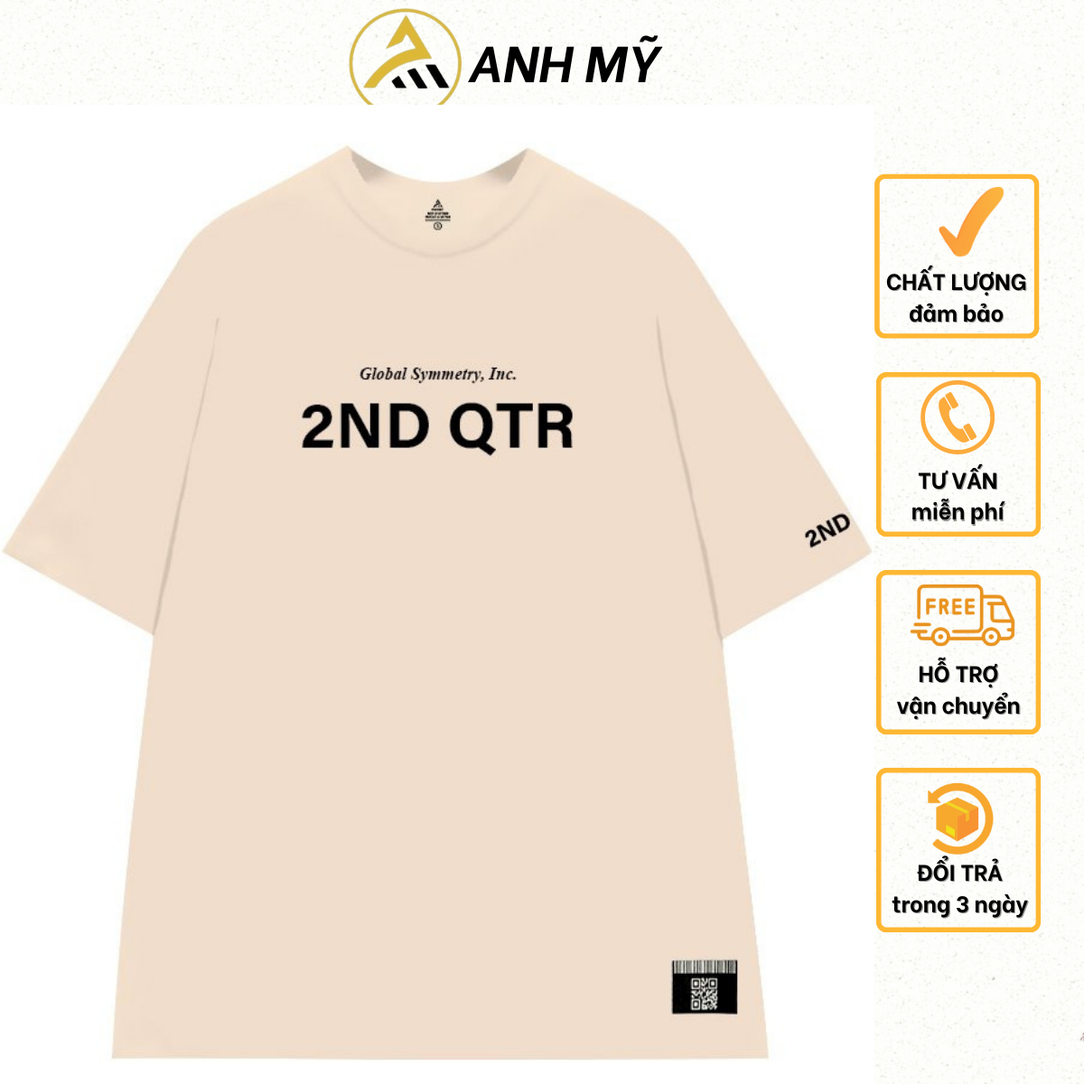 Áo thun local brand unisex anh mỹ 2nd premium 100% cotton basic 2nd