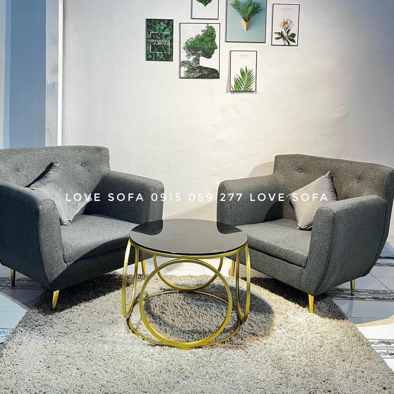 Ghế Sofa đơn cho một người ngồi 90*70*80cm màu xám sang trọng giao hàng trên toàn quốc