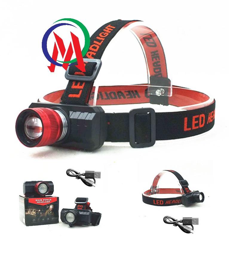 Đèn đội đầu headlamp sạc USB