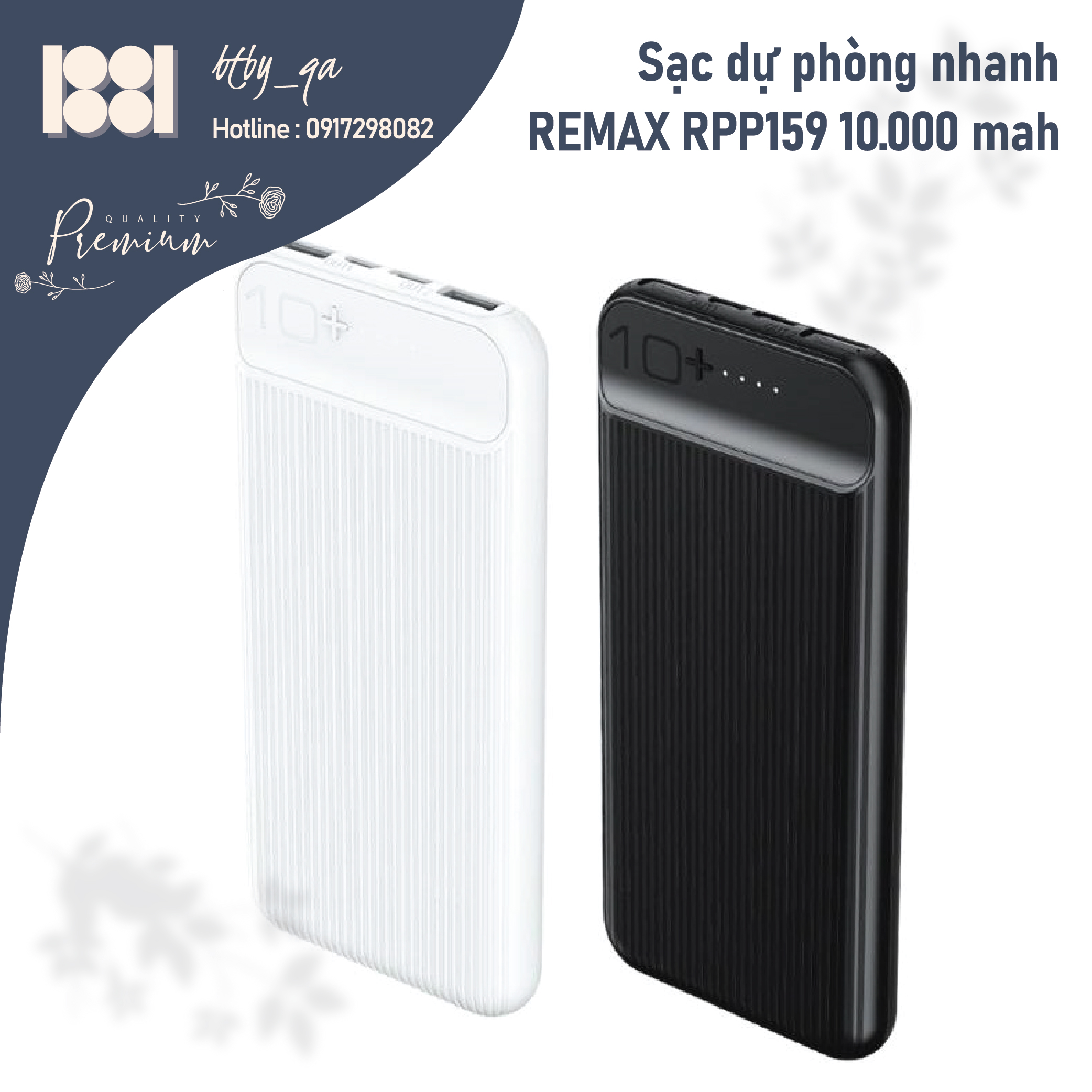 Sạc dự phòng nhanh remax rpp159 10.000mah