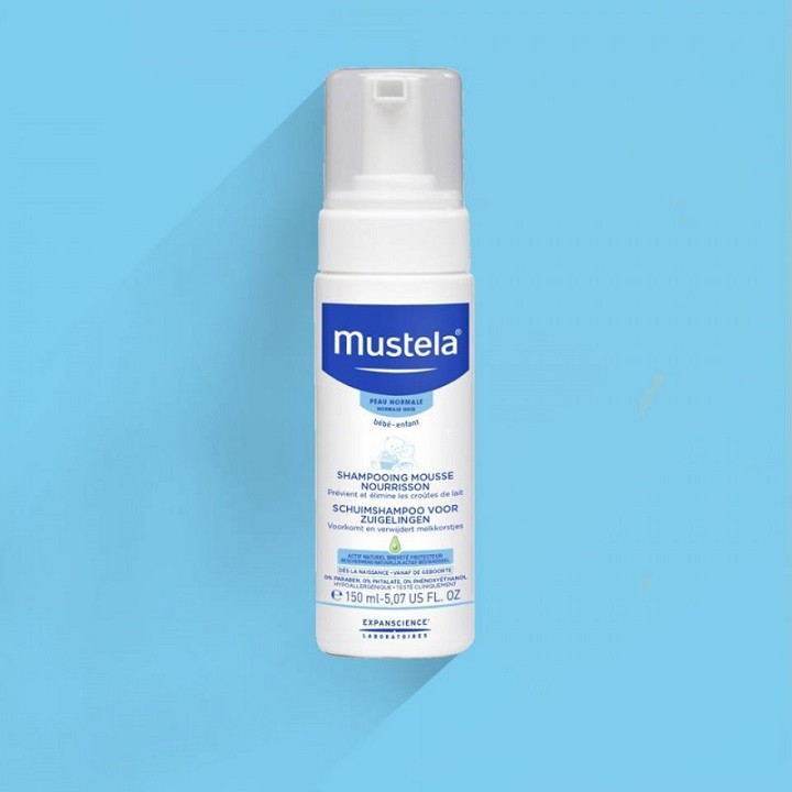 Dầu gội Bebe Mustela trị cứt trâu cho trẻ sơ sinh 150ml