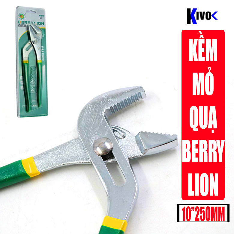 Kềm mỏ quạ berrylion 10" cao cấp - dụng cụ sửa ống nước / sửa xe đạp / cơ khí xây dựng - kivovi