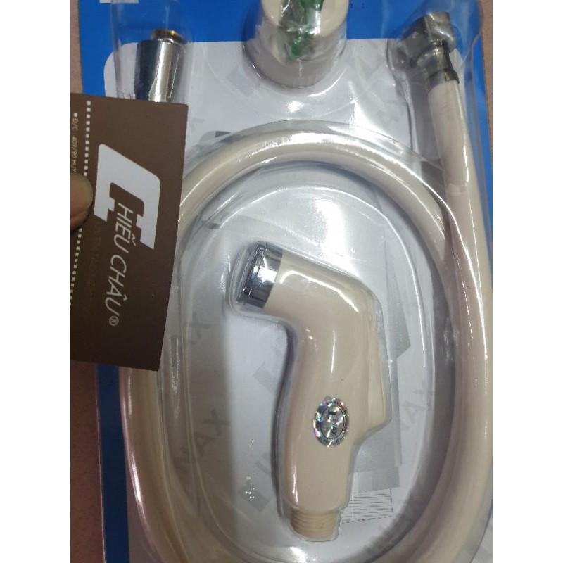 Bộ vòi xịt vệ sinh linax, xịt vệ sinh nhựa màu kem. xịt nhựa toilet nhà vệ sinh, xịt bồn cầu