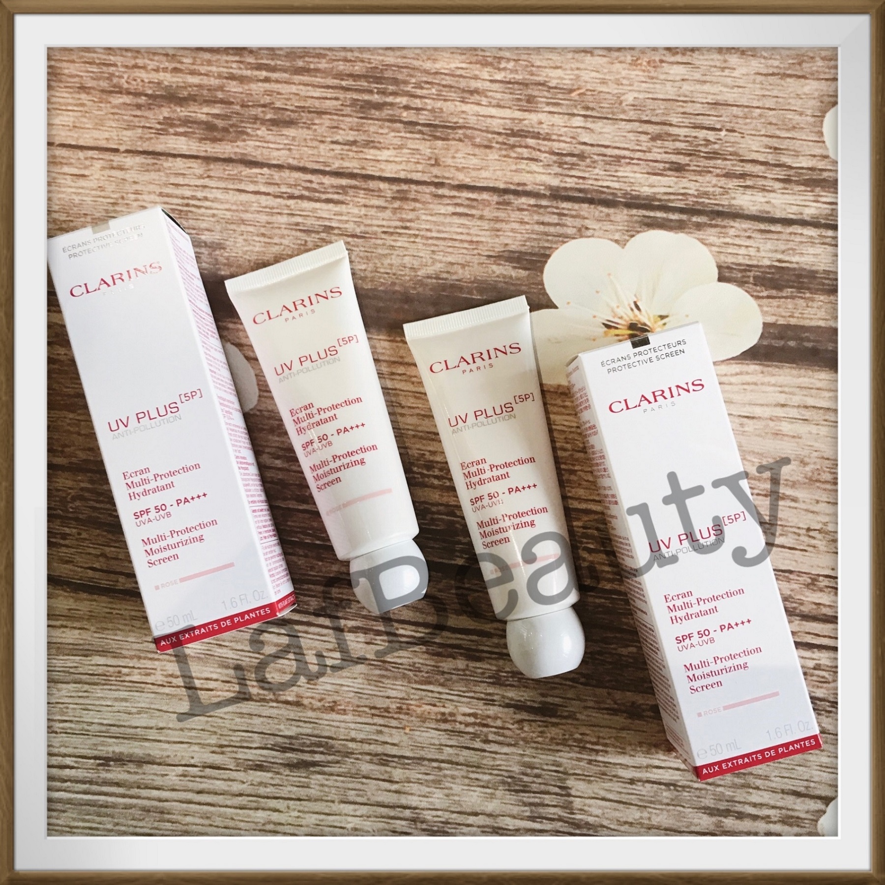 Kcn clarins uv plus anti-pollution spf 50 - pa+++ rose 50ml lafbeauty