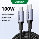 Cáp UGREEN USB C - USB C PD100W - Nạp nhanh QC 4.0, Bọc nylon - Bảo hành 18 tháng - Tương thích với MacBook, iPad, Samsung, Xiaomi Model:US316
