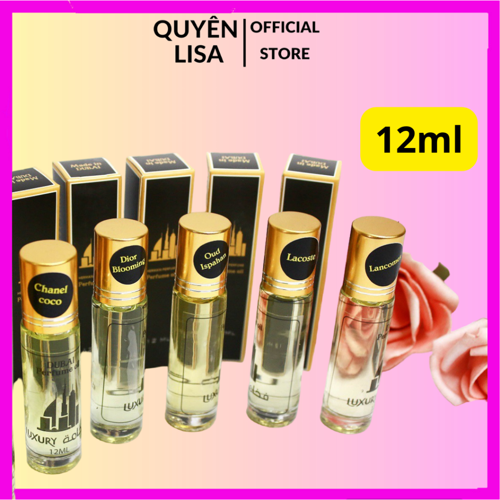 Tinh dầu nước hoa Tinh dầu Dubai dạng lăn mini 12ml thơm lâu quyến rũ - chuẩn 100% tinh dầu Dubai