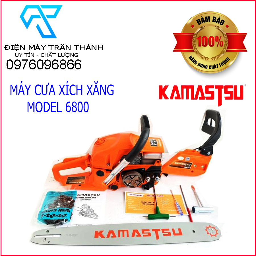 Cưa xích xăng kamastsu 6800 nhập khẩu
