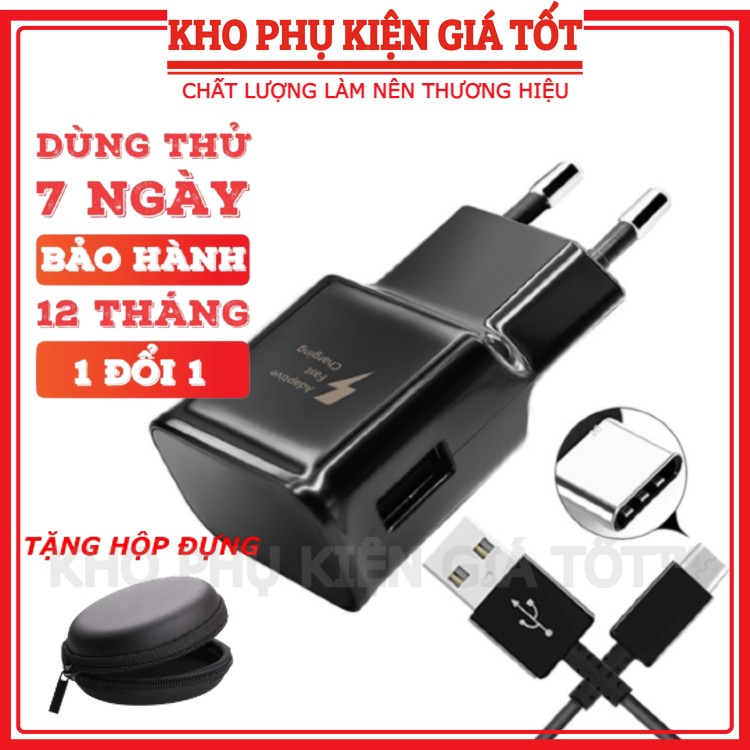 Bộ sạc nhanh Samsung ZIN chính hãng cho S8/S9/S10/Note8/Note9/Note10 bảo hành 12 tháng, tặng hộp đựng chống shock