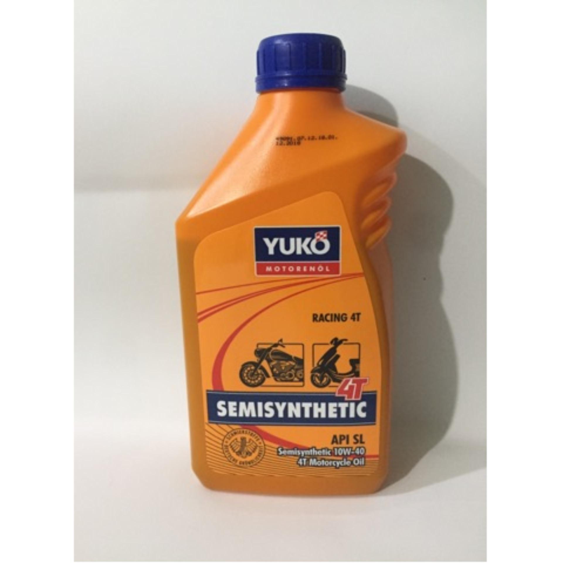 MẪU MỚI - Nhớt Bán Tổng Hợp YUKO SEMISYNTHETIC 4T 10W-40 Nhập Khẩu Châu Âu (0.8L)