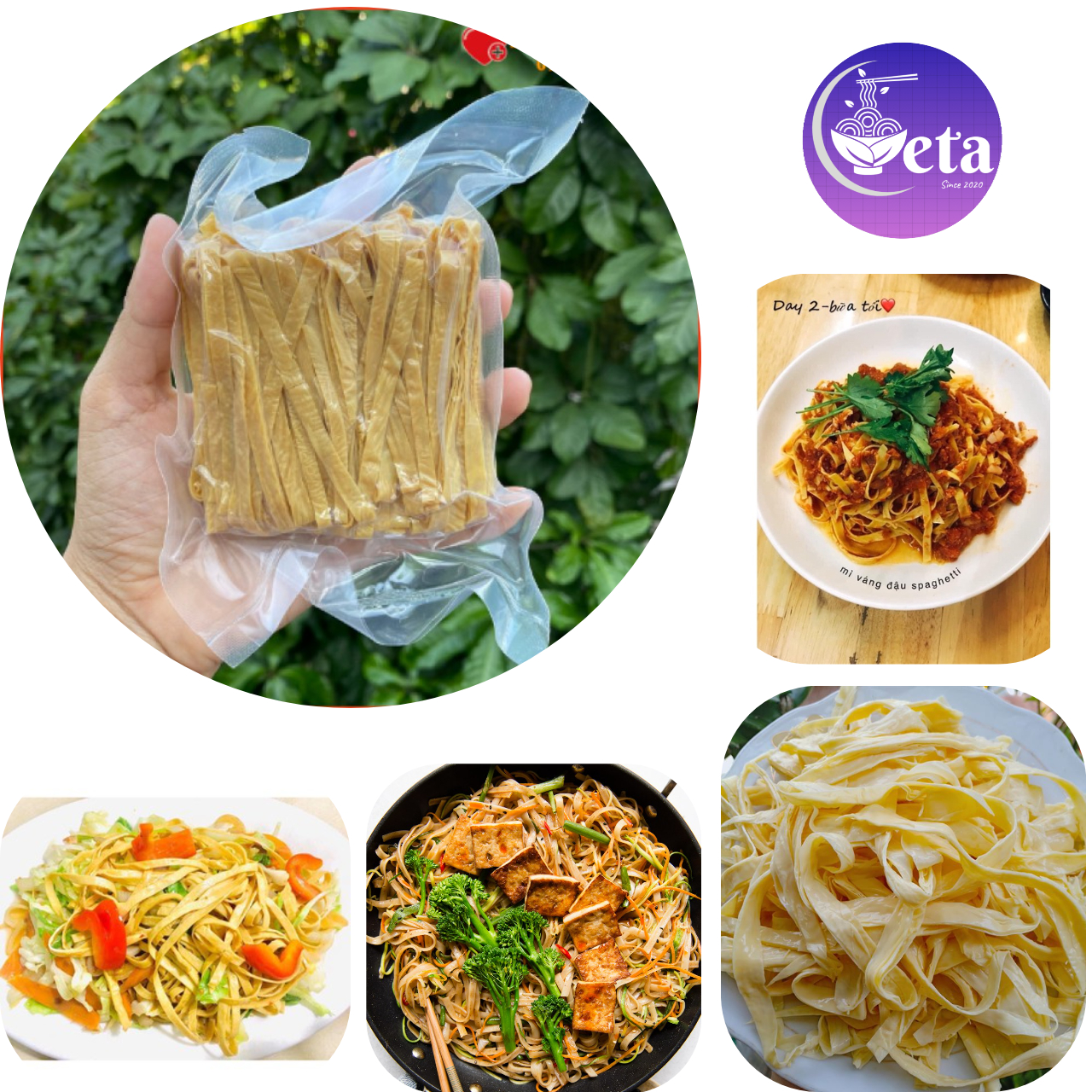 Mì Váng Đậu hút chân không 100gr, mỳ váng đậu phù hợp chế độ ăn Keto Das, giảm cân - hcm, đồng nai