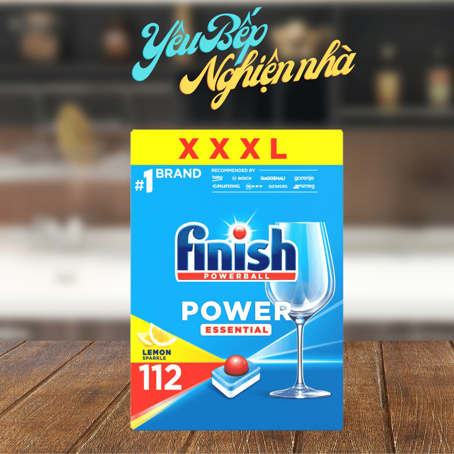 [HCM] Viên rửa chén bát Finish All in one Essential 112 viên Chanh Chính hãng Yêu Bếp Nghiện Nhà VNM