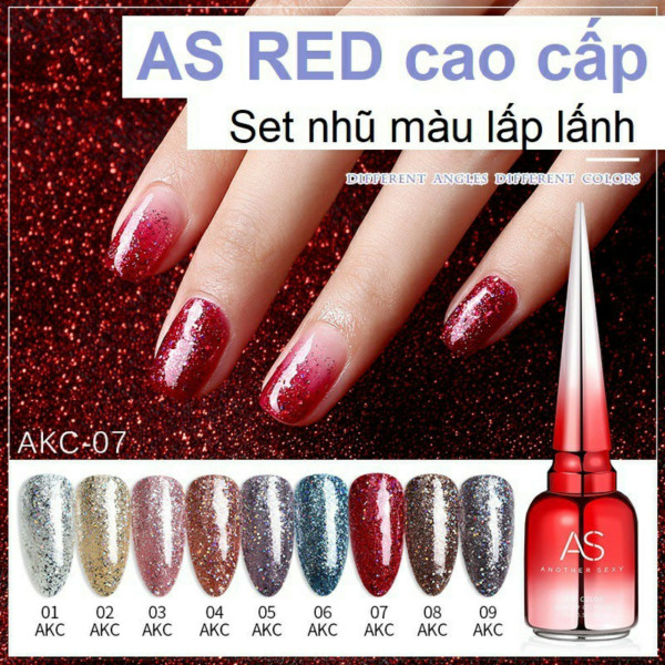Sơn gel as mã akc 15ml - chai đỏ