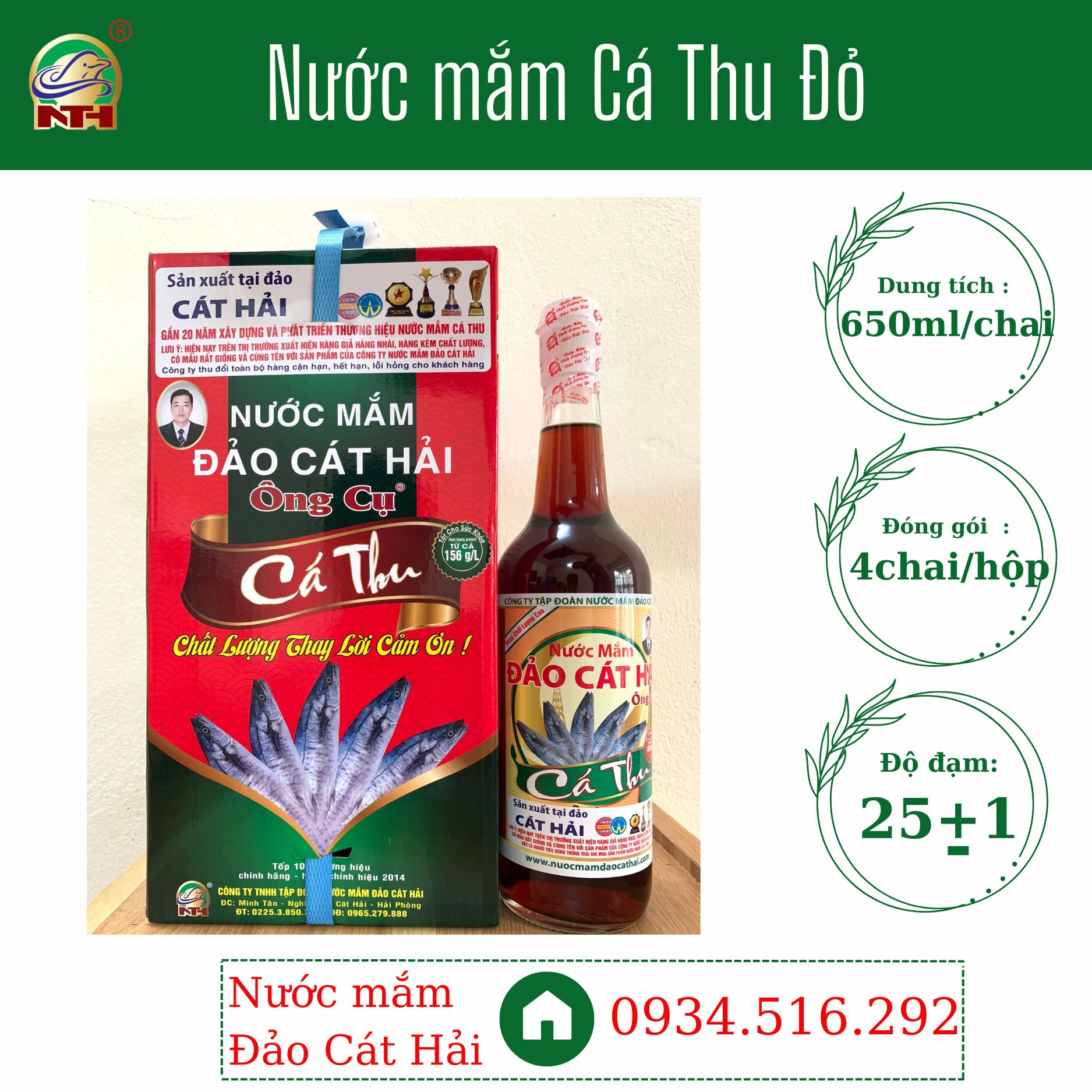 Combo 4 chai nước mắm Cá thu, nước mắm Nhà giàu, nước mắm Ủ chum, nước mắm Cao đạm