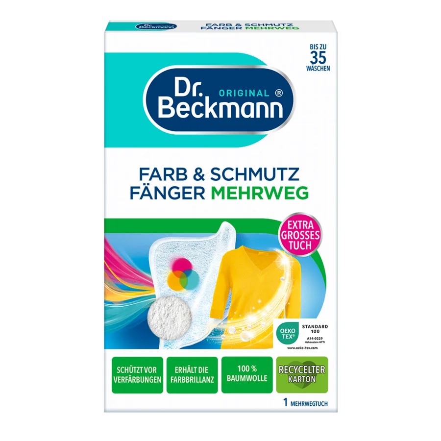Made.in.Germany💚- 🧺khăn bắt màu và cặn bẩn tái sử dụng Dr. Beckmann Farb & Schmutzfänger Mehrweg