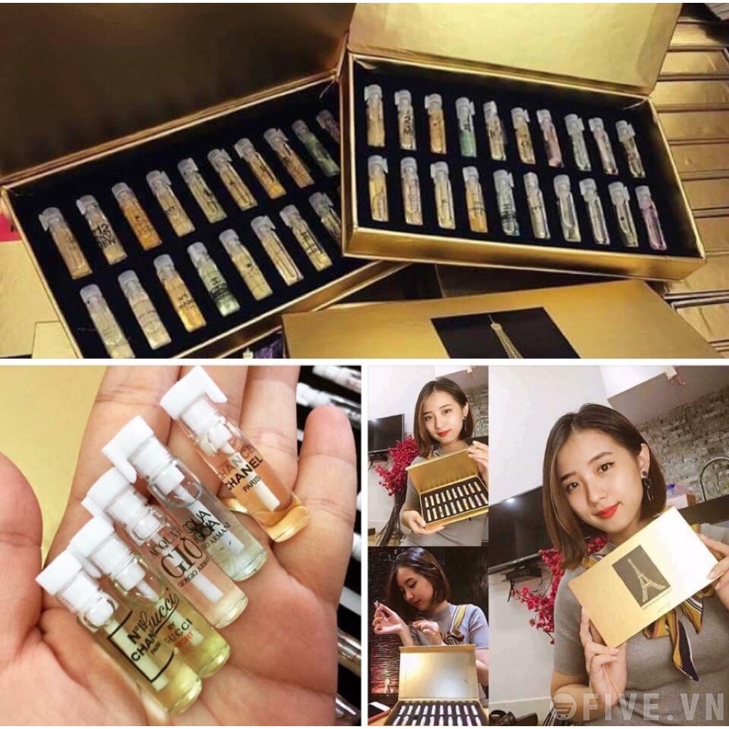 Nước Hoa Mini 20 lọ xuất xứ pháp với nhiều mùi hương quyễn rũ,tiện lợi khi mang theo