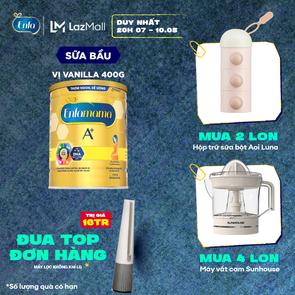 Sữa bầu Enfamama A+ hương Vani 400g - Cam kết HSD còn ít nhất 10 tháng