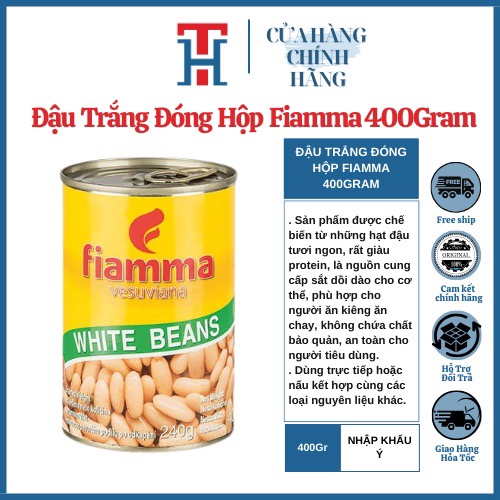 Đậu trắng fiamma white beans nhập khẩu ý