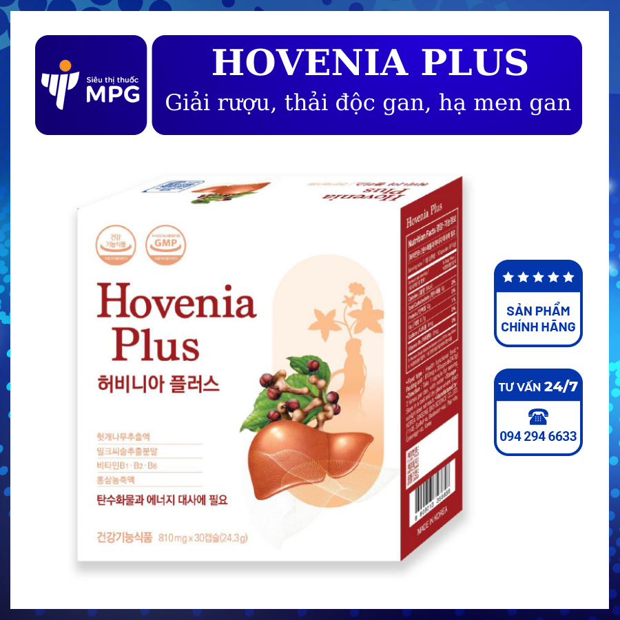 Hovenia Plus : Giải rượu, mát gan,giải độc gan