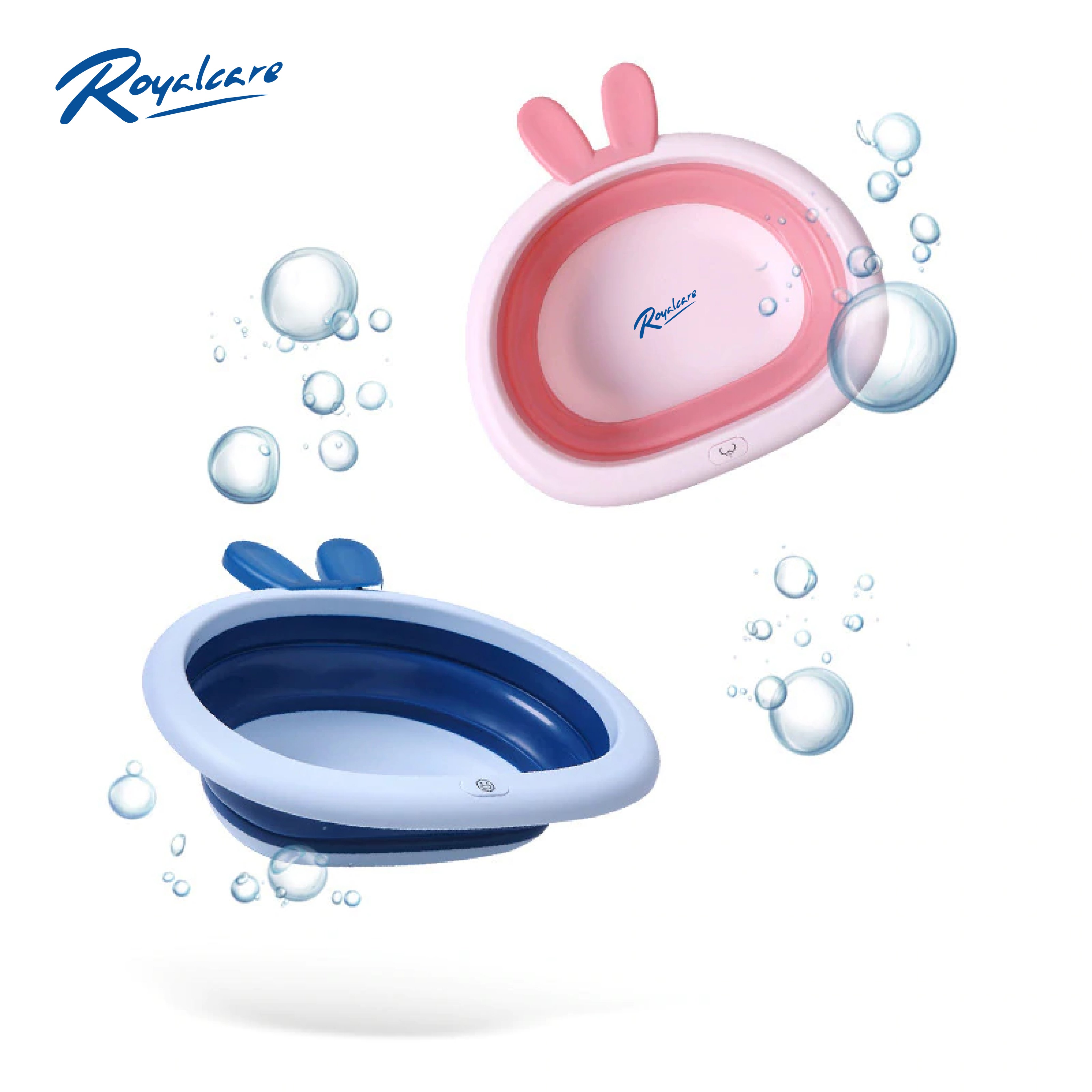 Chậu rửa mặt gấp gọn cho bé hình thỏ Royalcare 8901
