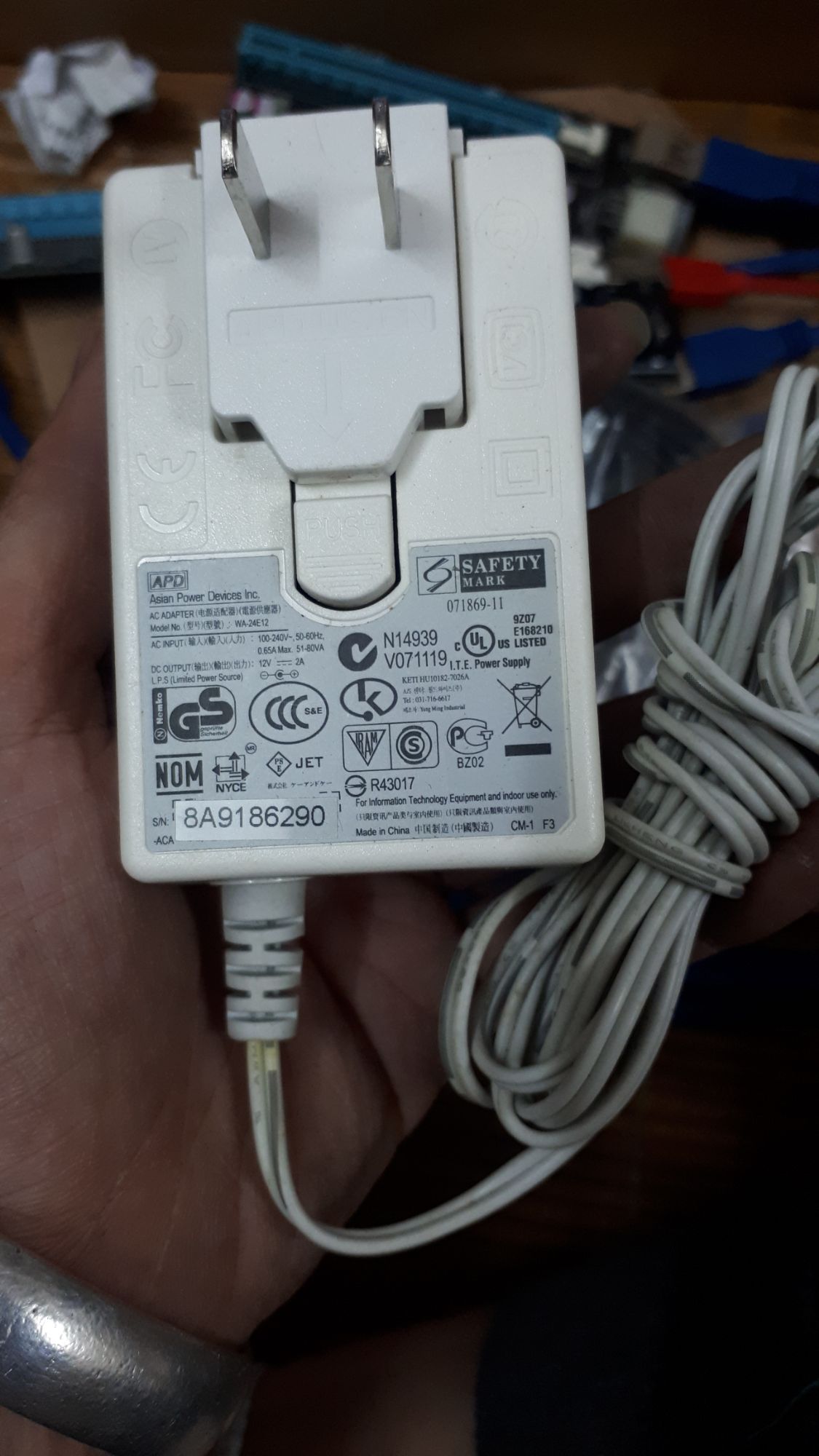 Adapter cục nguồn 12V 2a ADP chính hãng lưu  kho