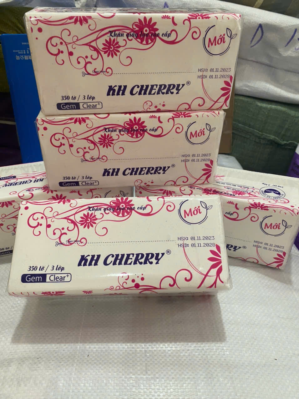 [GIÁ SỈ] THÙNG 40 BỊCH GIẤY RÚT LỤA CHERRY 350 TỜ 3 LỚP MỀM, MỊN, DAI - GIẤY RÚT TRẮNG KHÔNG BỤI