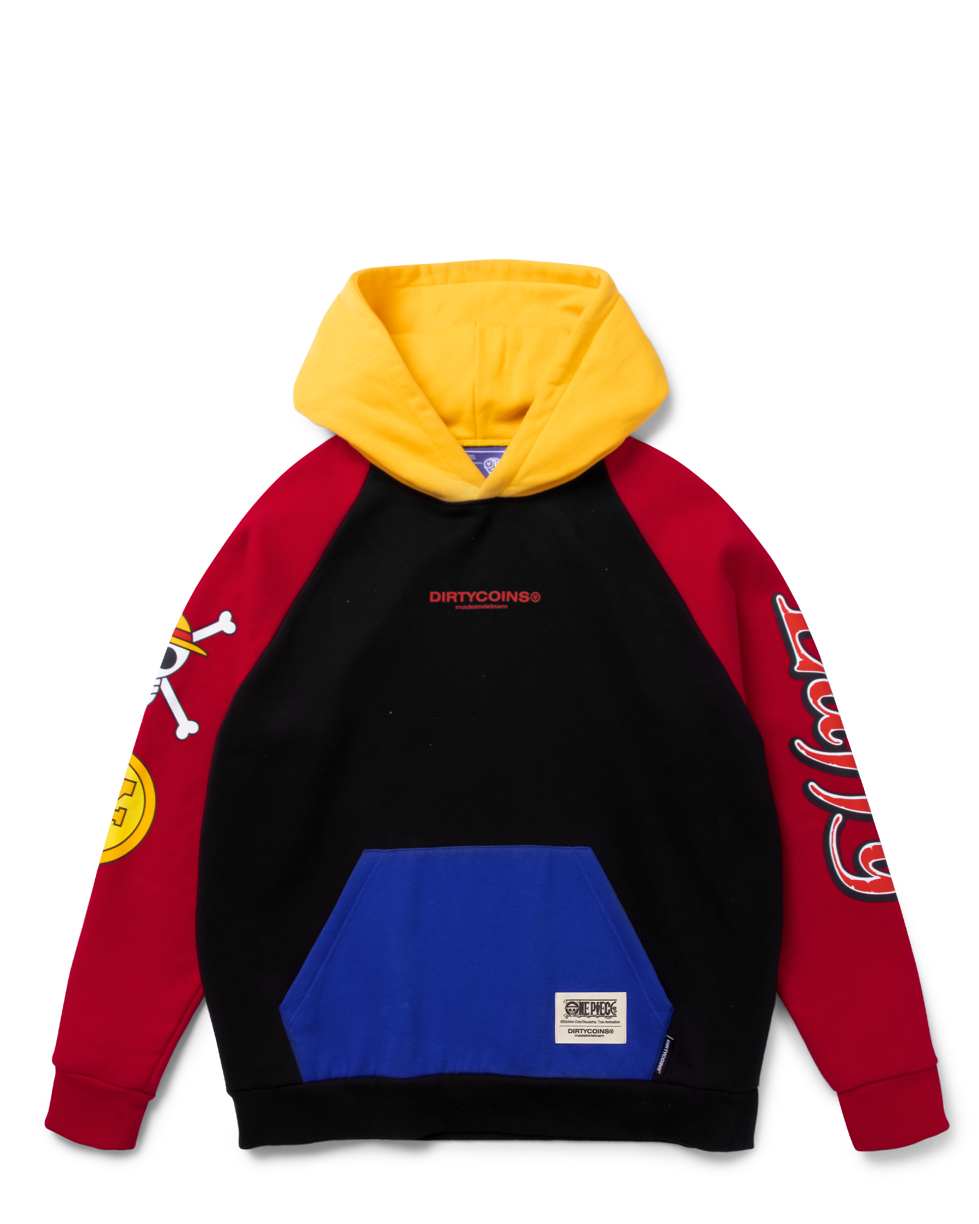 Áo Khoác DirtyCoins X One Piece Luffy Raglan Hoodie - Multicolor