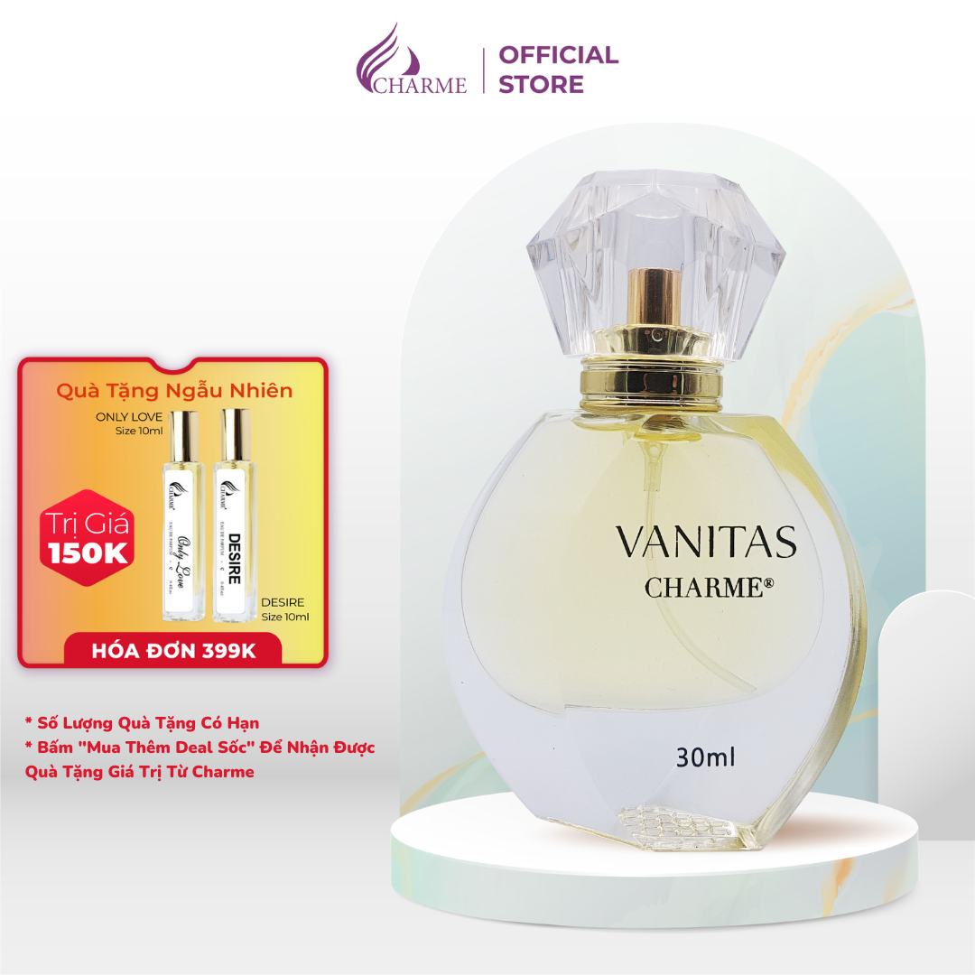 Nước hoa nữ lưu hương lâu, Charme Vanitas, phù hợp cho các bạn nữ trẻ trung, năng động cả ngày, 30ml