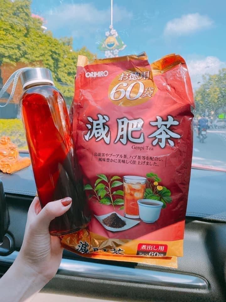 Trà giảm mỡ bụng - ngăn - loại bỏ mỡ thừa - genpi tea orihiro