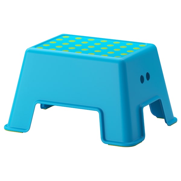 Ghế nhựa màu xanh bolmen ikea - ghế chống trơn cao 25cm
