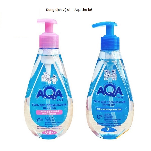 Dung dịch vệ sinh bé gái/trai AQA baby cho bé 0-8 tuổi 250ml