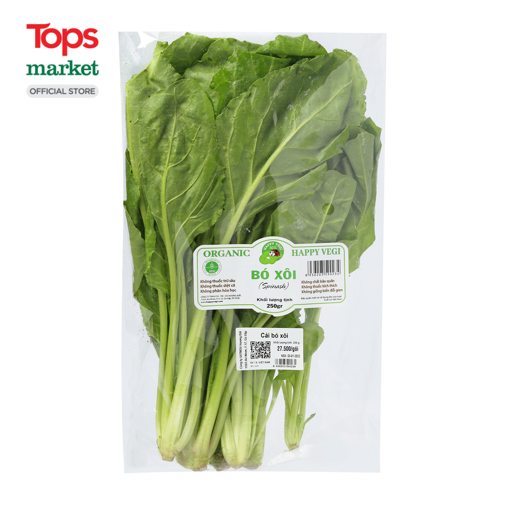Cải Bó Xôi Hữu Cơ 250G - Siêu Thị Tops Market