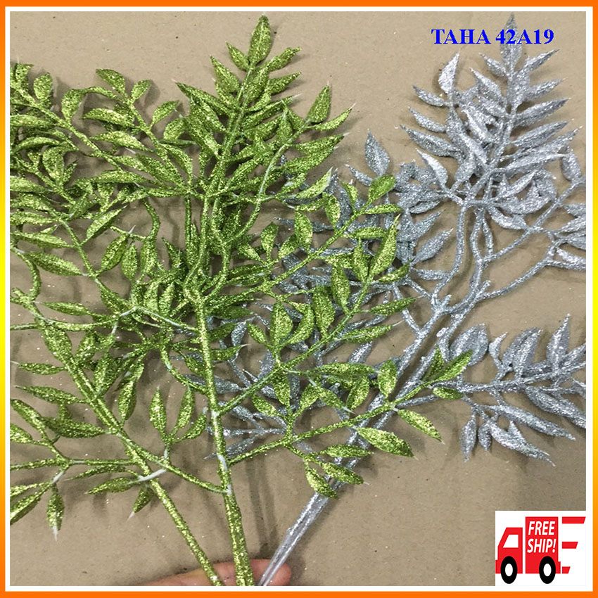 Cành lá đinh lăng trang trí oản thờ, oản tài lộc, trang trí tháp bánh PK18 TAHA 42A19