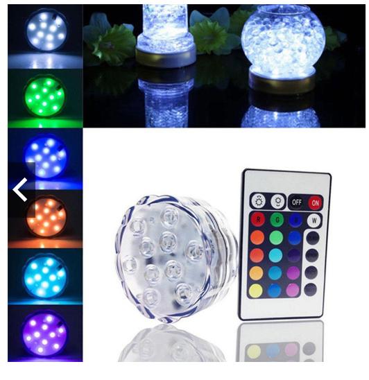 Đèn LED 10 bóng chống nước thả chìm trang trí hồ cá,bể cá,lọ hoa...