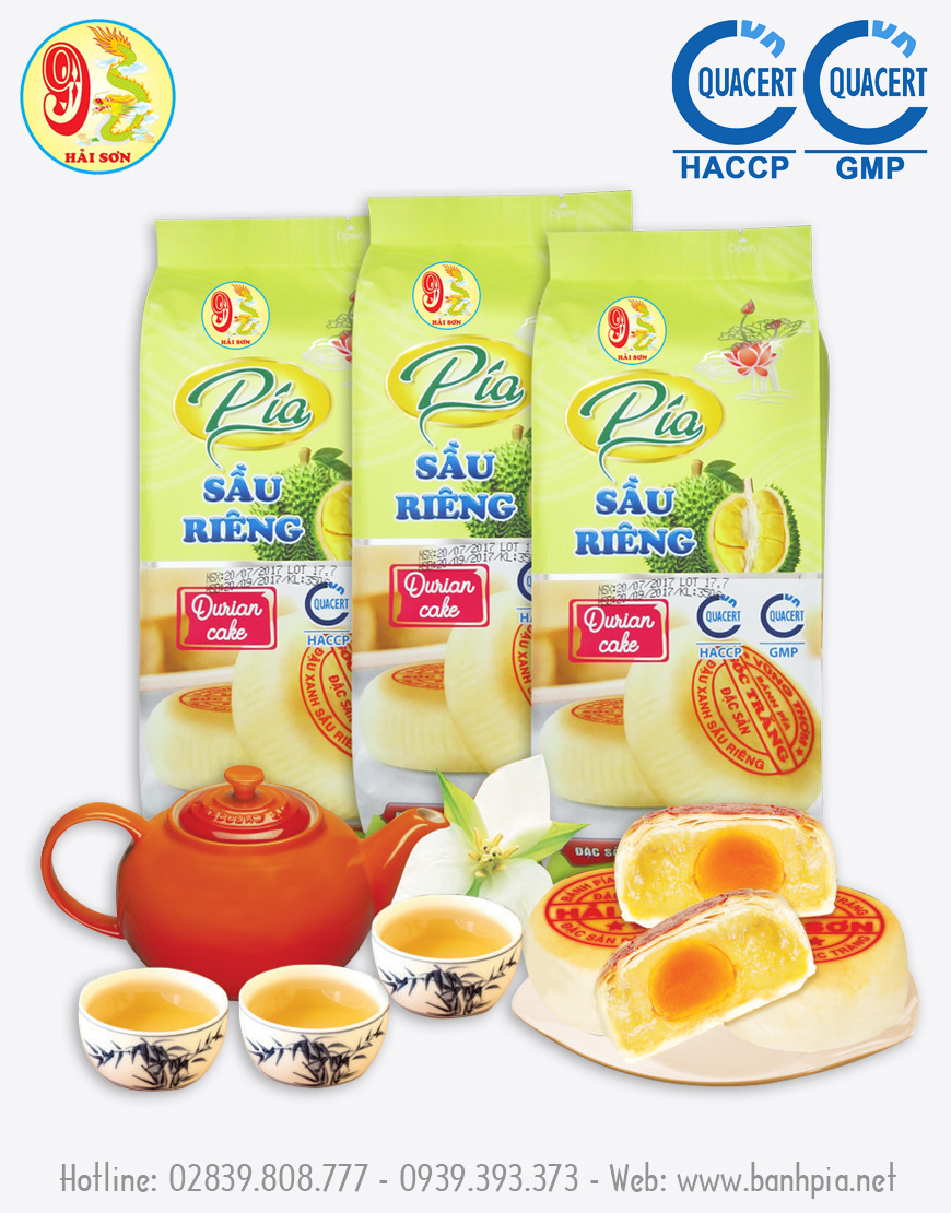 Bánh pía đậu xanh sầu riêng trứng 350gr