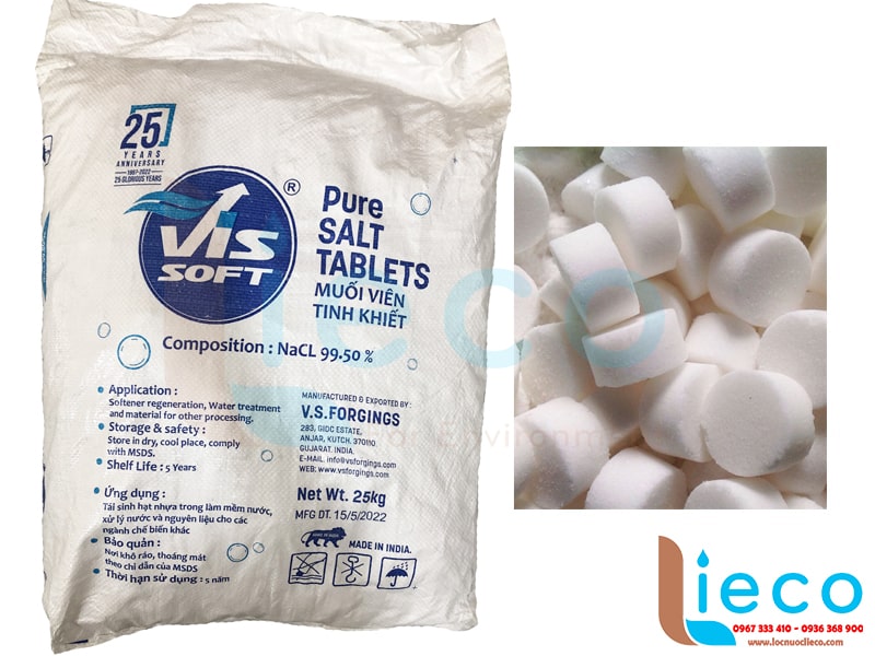 Bao muối viên tinh khiết Ấn Độ 25kg