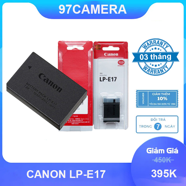 Pin Canon LP E17 dung lượng cao hàng nhập khẩu-Canon 750D, 760D, 800D, KISS X8I, REBEL T6S, T6I, EOS M3, M6