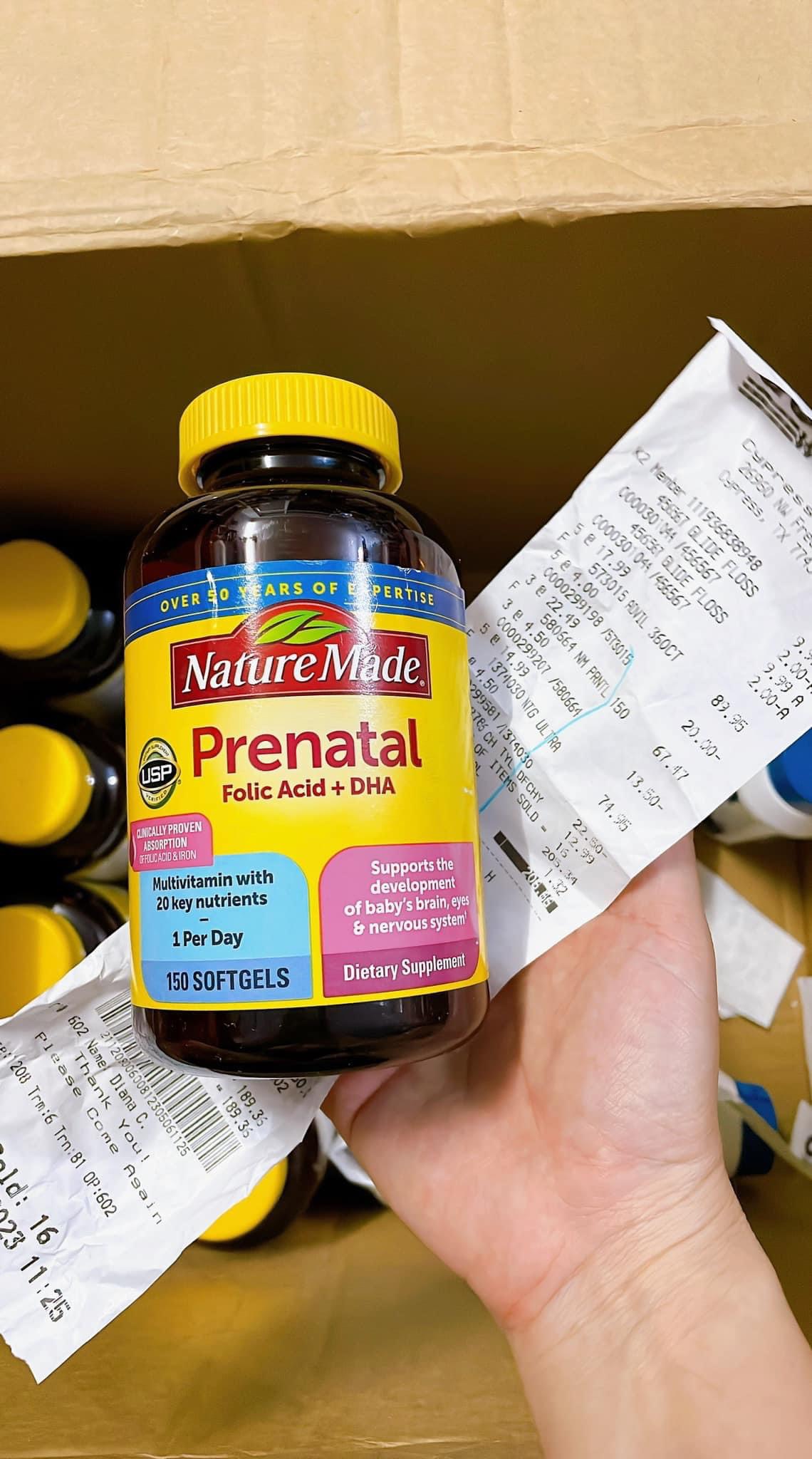 Vitamin tổng hợp cho bà bầu Nature Made Prenatal Multi + DHA