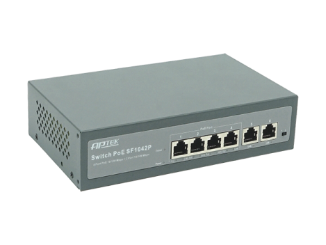 Switch 4 cổng poe aptek 2 cổng uplink sf1042p