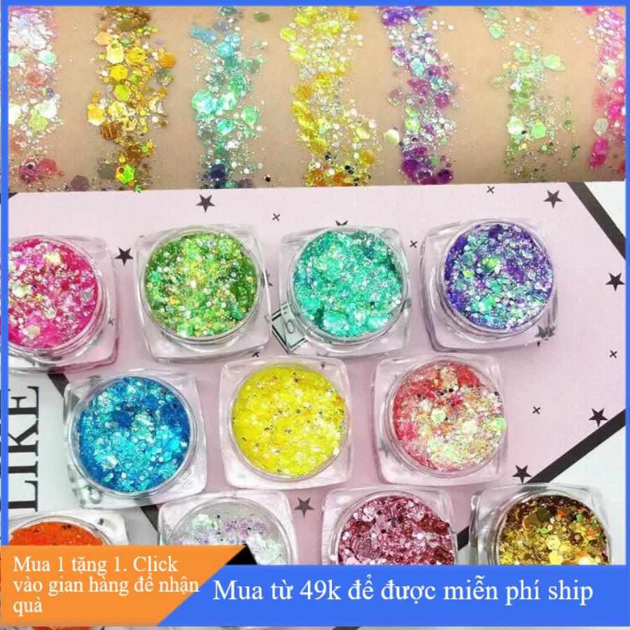 [ Tặng Cọ Mắt] Nhũ Mắt Hạt To Kira Kira [Sẵn Gel]