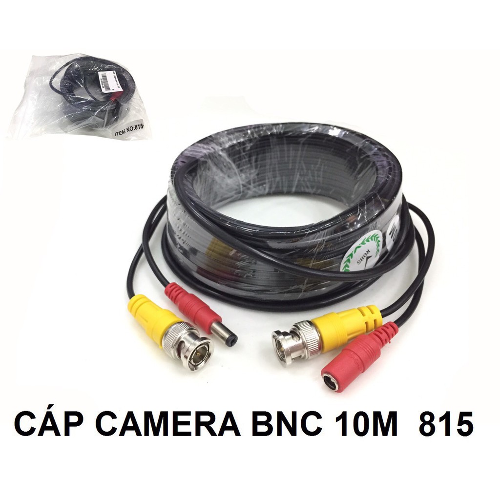 CÁP CAMERA BNC BẤM SẴN 2 ĐẦU KÈM CÁP NGUỒN 10M