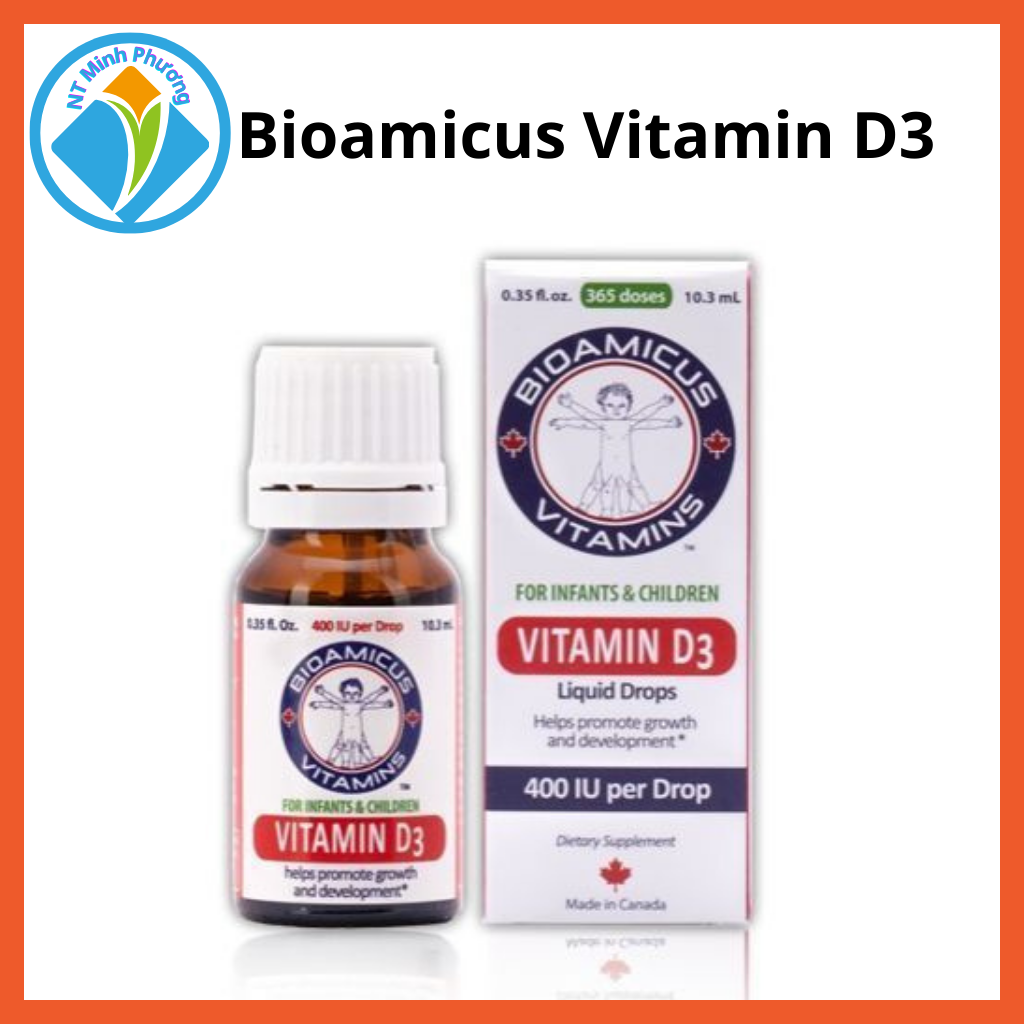Bioamicus Vitamin D3 - Giúp bổ sung Vitamin D3 tăng cường hấp thu Calcium