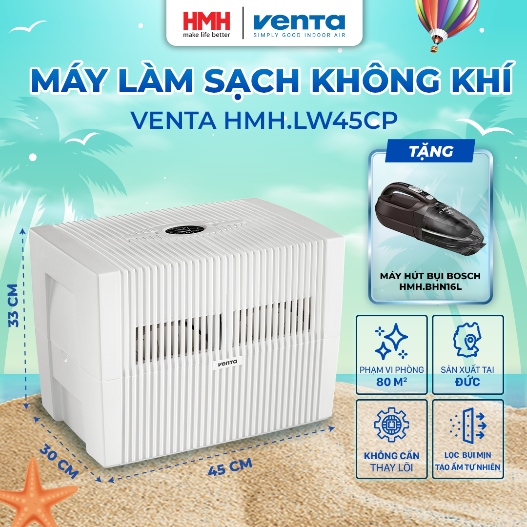 Venta Hmh.Lw45Cp.Wht Air Purifier - 30t Warranty Giá 7,990,000 Đồng*Miễn phí vận chuyển