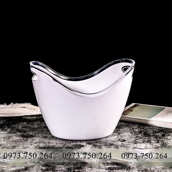 Xô đựng đá ướp rượu vang 4 lít Đen, Trắng