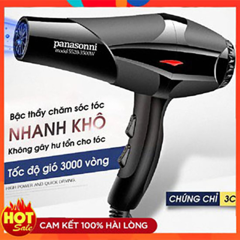 Máy sấy tóc 2 chiều nóng lạnh công suất lớn 3500w tặng kèm đầu thổi tạo kiểu
