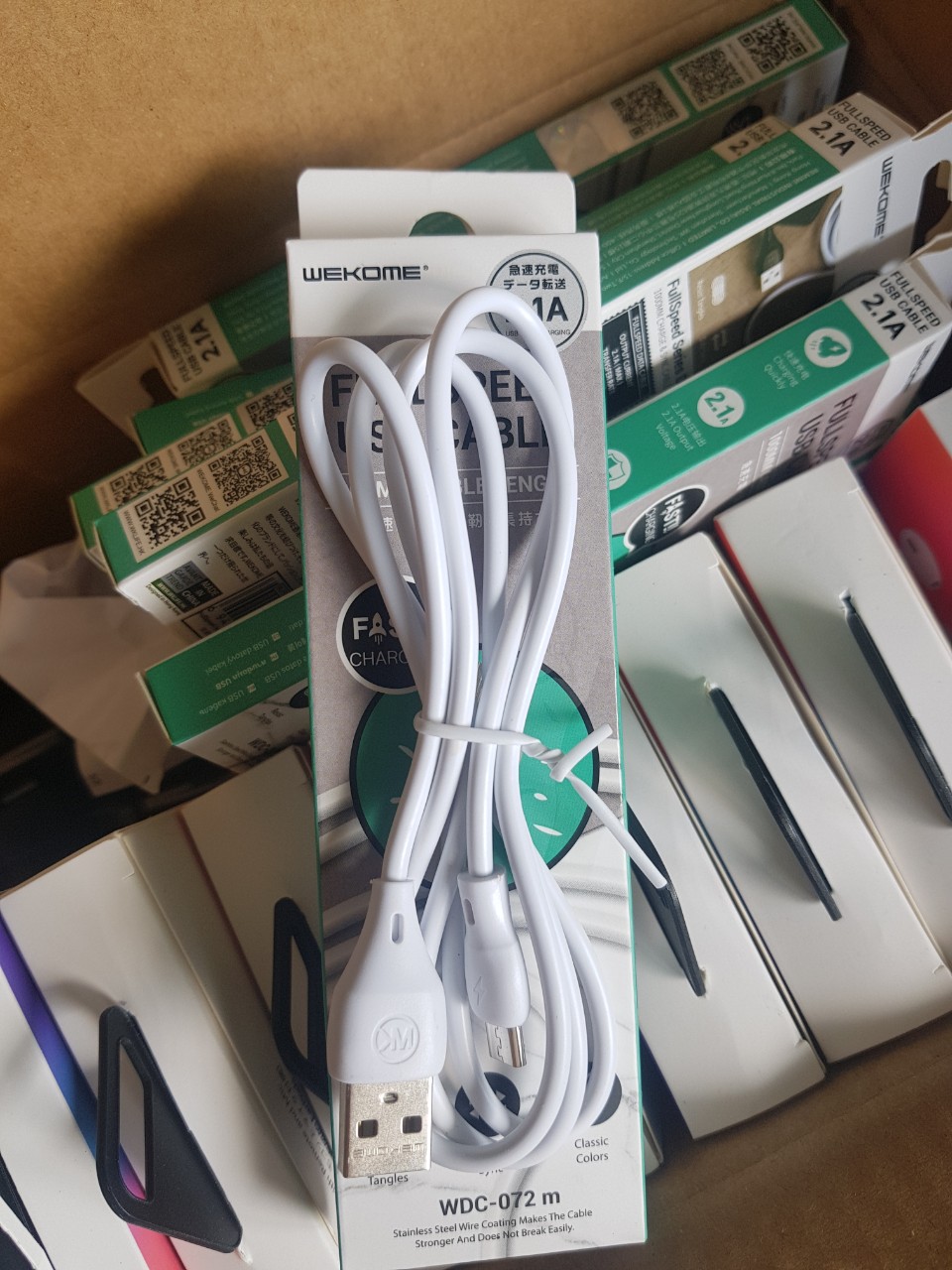 Cáp sạc micro usb 1m - fullspeed usb cable - micro wk wdc072 - bảo hành 12 tháng