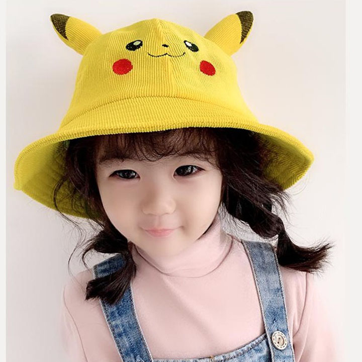 Nón pikachu cho bé mũ tai bèo maruko chống nắng