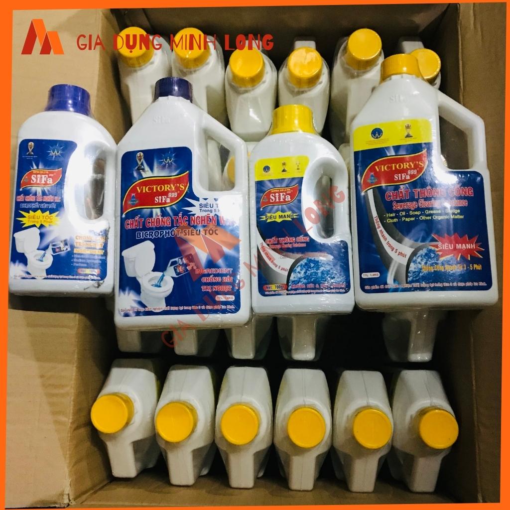 Chai thông cống, thông cầu SIFA siêu mạnh 700gr và 1400gr – chất chống tắc nghẽn, thông cống cực nhanh