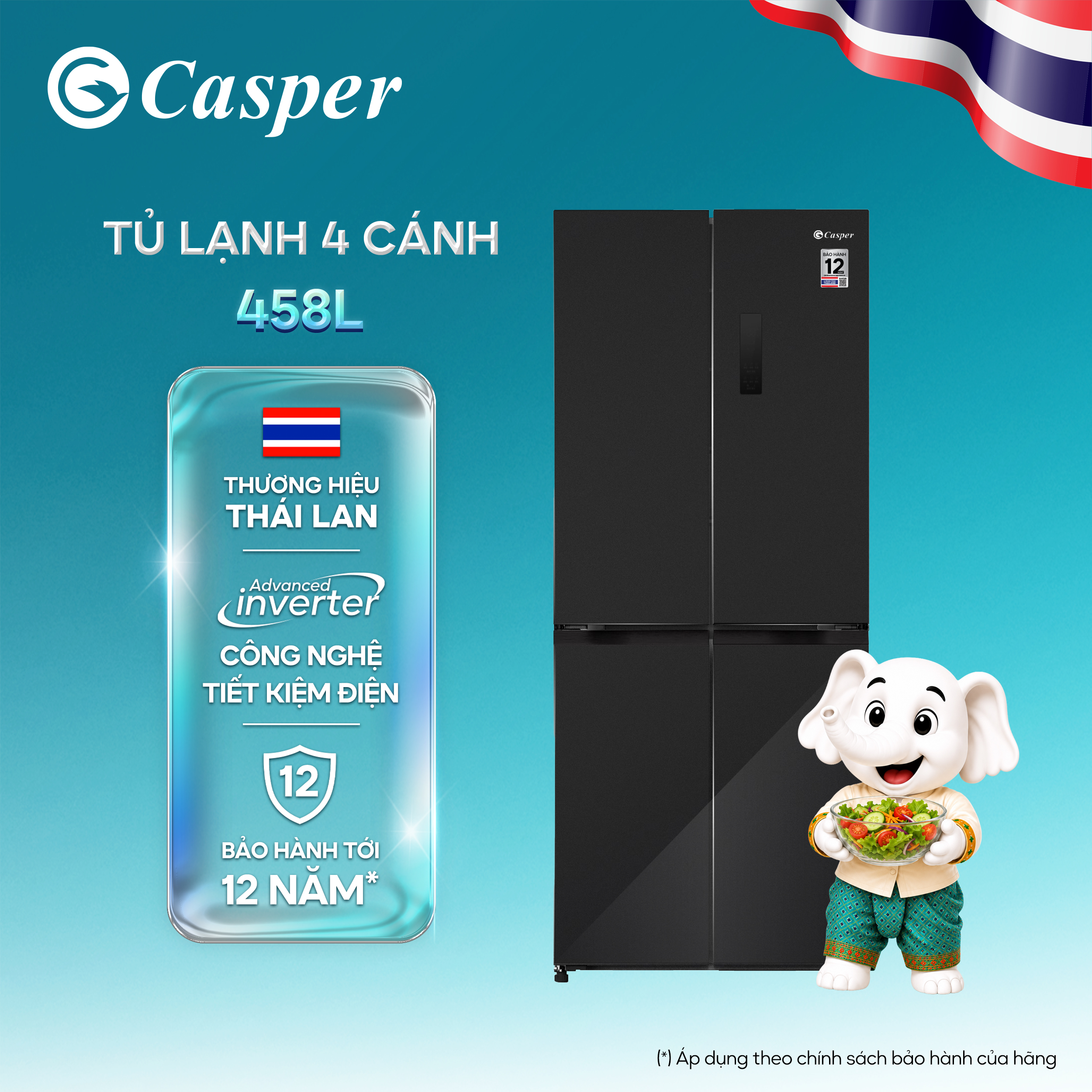Casper Inverter Profresh Multi-Door Refrigerator 430L/ 542L - Rm-D430Gbs/ Rm-D542Gbs - Soft Freezer Compartment - Genuine Product - 2-Year Warranty