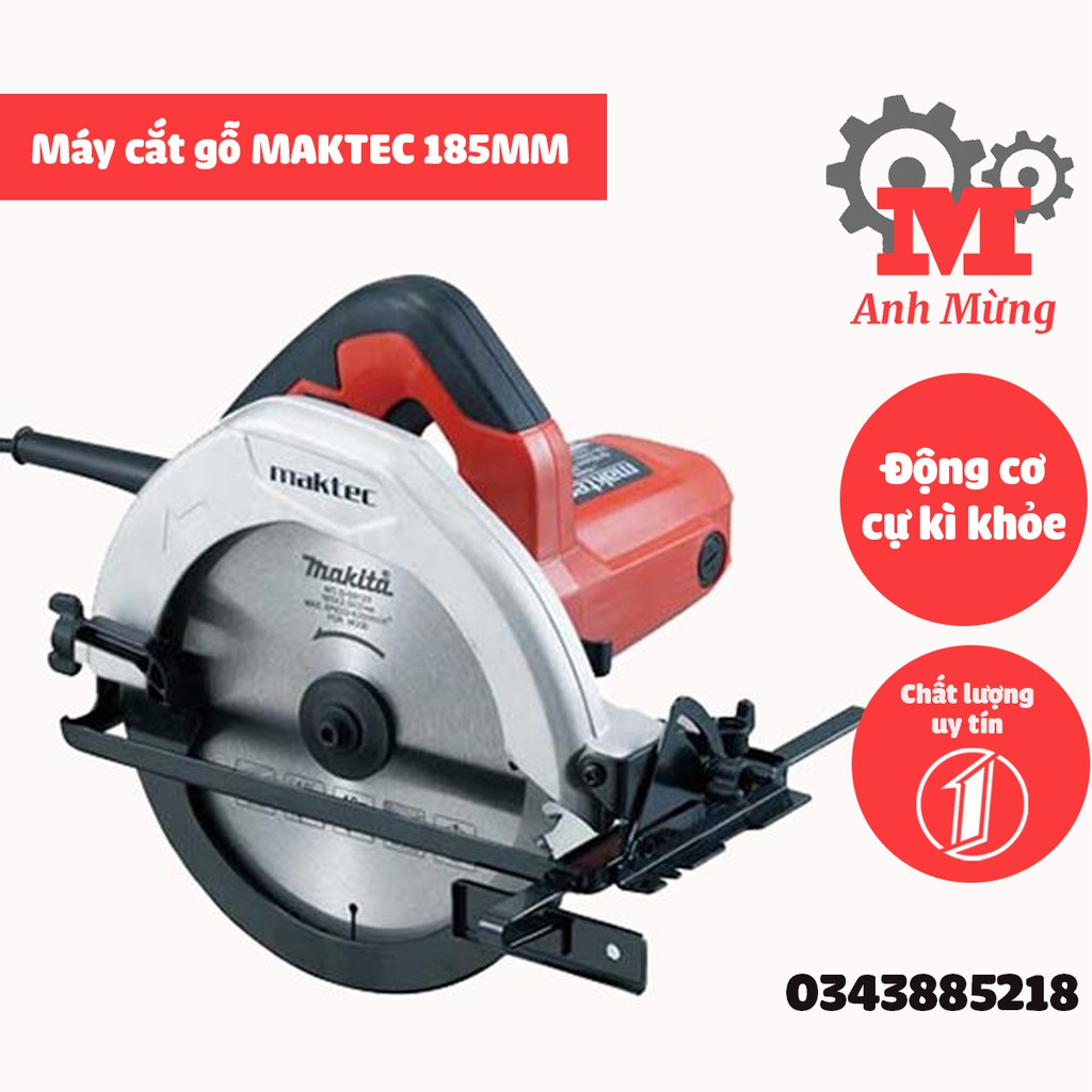 Máy cắt gỗ Maktec 185mm cắt bê tông gạch đá,máy cưa đĩa